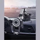 Autós Tapadókorongos Telefontartó, telefonszám kijelzővel rendelkezik, szélvédőre és műszer-falra helyezhető, fekete