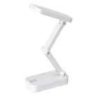 Asztali LED Lámpa, összecsukható, akkumulátoros, érintésre állitható fényerő és színhőmérséklet, fehér