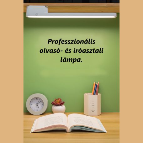 Univerzális LED Lámpa, szekrény vagy könyvespolc világítás, érintős kapcsoló, akkumulátoros, forgathatós, fehér