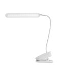 Asztali LED Lámpa, flexibilis, csíptetős, akkumulátoros, érintésre állítható fényerősség és színhőmérséklet, fehér