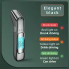 Professzionális Digitális Alkoholszonda, LCD Kijelzővel, gyors elemzés, érintésmentes, 0,005%-os BAC pontosság, USB töltés, fekete
