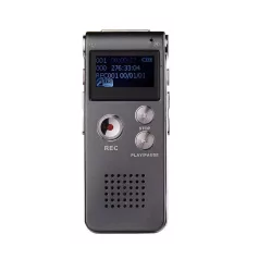   Digitális Diktafon, hangrögzítő, mp3/wma lejátszó, zajcsökkentés, 8 GB, fekete-ezüstszín