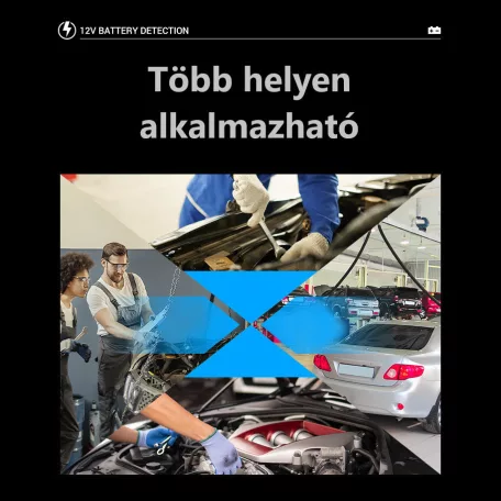 ANENG® Autós Akkumulátor és Generátor Teszter, 12V, állapotmérő, LCD kijelző, fekete