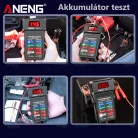 ANENG® Autós Akkumulátor és Generátor Teszter, 12V, állapotmérő, LCD kijelző, fekete