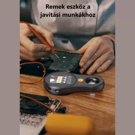 Hordozható Digitális Mikroszkóp, 2" IPS kijelző, FullHD, 8 LED, 500X képnagyítás, fotó és video funkció, fekete