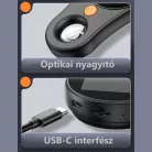 Hordozható Digitális Mikroszkóp, 2" IPS kijelző, FullHD, 8 LED, 500X képnagyítás, fotó és video funkció, fekete