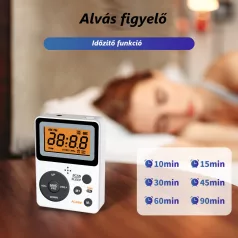   Hordozható FM/AM Rádiómagnó, LCD kijezős, ébresztő és időzítő funkció, HiFi sztereó, fehér