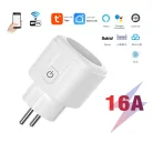 Matter® Intelligens konnektor, Tuya alkalmazással, 16A, WiFi, Fogyasztásmérős, kompatibilis Alexa/Google-Assistant, fehér