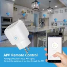 Matter® Intelligens konnektor, Tuya alkalmazással, 16A, WiFi, Fogyasztásmérős, kompatibilis Alexa/Google-Assistant, fehér