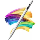 Univerzális Érintő Ceruza, Android/iPhone kompatibilis, telefon/tablet, tölthető, LCD akku szint kijelző, kapacitív hegy, fehér