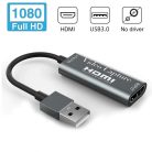 HDMI 4K videó capture, videó-audió digitalizáló adapter, HDMI-ről USB3.0, videófelvétel és élő közvetítés szerkesztéshez, ezüstszín