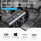 HDMI 4K videó capture, videó-audió digitalizáló adapter, HDMI-ről USB3.0, videófelvétel és élő közvetítés szerkesztéshez, ezüstszín