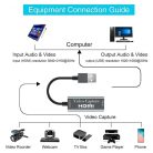 HDMI 4K videó capture, videó-audió digitalizáló adapter, HDMI-ről USB3.0, videófelvétel és élő közvetítés szerkesztéshez, ezüstszín