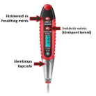 Digitális Érintésmentes Fáziskereső, 12-250V AC/DC, elektromos tér indukció, LED fény, zöld/sárga