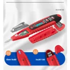 Digitális Érintésmentes Fáziskereső, 12-250V AC/DC, elektromos tér indukció, LED fény, zöld/sárga