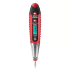Digitális Érintésmentes Fáziskereső, 12-250V AC/DC, elektromos tér indukció, LED fény, piros/fekete