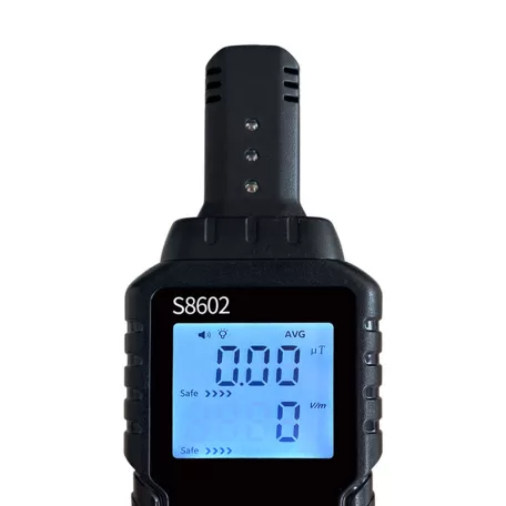 Digitális elektromágneses sugárzásmérő műszer, digitális LCD kijelző, 0.4 mp válaszidő, fekete