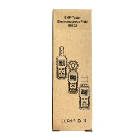 Digitális elektromágneses sugárzásmérő műszer, digitális LCD kijelző, 0.4 mp válaszidő, fekete