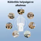 Urlant Wi-Fi WLAN Jelerősítő Repeater, 6 antenna, 2.4GHz/5GHz, AC 1200Mbps, max. 100M hatótávolság, fehér