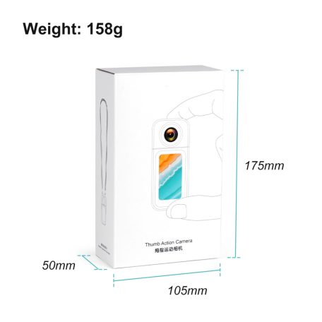 Multifunkciós mini DVR Kamera, 180°-ban forgatható lencse, 1.5” IPS kijelző, éjszakai felvétel, UHD max 2.7K, fehér