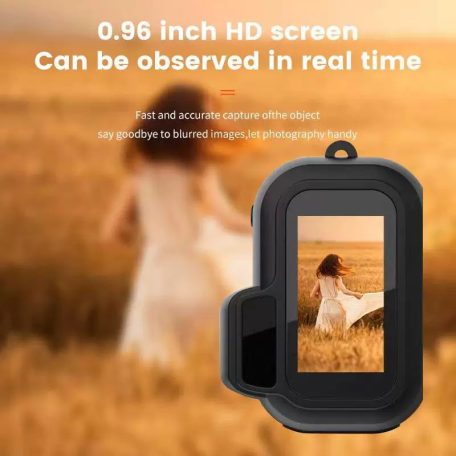 Multifunkciós mini Kamera, FHD 1080p, videó és hangrögzítő, 0.96” LCD kijelző, fekete