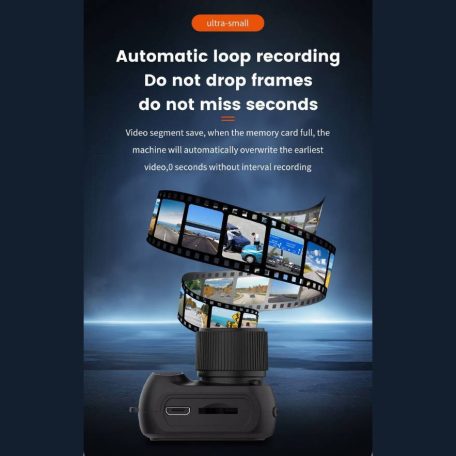 Multifunkciós mini Kamera, FHD 1080p, videó és hangrögzítő, 0.96” LCD kijelző, fekete