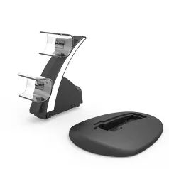   DOBE® PS5 Kontroller töltőállomás, Dual töltődokkoló PlayStation 5 Gamepad-hoz, USB-C csatlakozóval, fekete