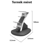 DOBE® PS5 Kontroller töltőállomás, Dual töltődokkoló PlayStation 5 Gamepad-hoz, USB-C csatlakozóval, fekete