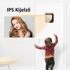 Intelligens Ajtókitekintő, videó csengő, 2.4” LCD kijelző, 720P HD kamerával, 160°-os látószög, kaputelefon funkcióval, aranyszín