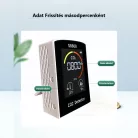 Multifunkciós Szén-dioxid Levegőminőség Mérő, 3az1-ben, CO2, hőmérséklet, páratartalom monitor, 400-5000ppm, fekete