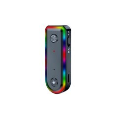   Bluetooth v5.3 transzmitter, kétirányú jelátvitel, beépített mikrofon, multifunkcionális, RGB LED, fekete