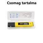 Digitális pH mérő, pH 0–14 ±0,1, akváriumhoz, úszómedencéhez, víztartályokhoz, sárga