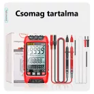 ANENG® Intelligens digitális multiméter, 3” LCD kijelző, DC/AC áramot, feszültséget, ellenállást, frekvenciát tesztel, piros-fekete