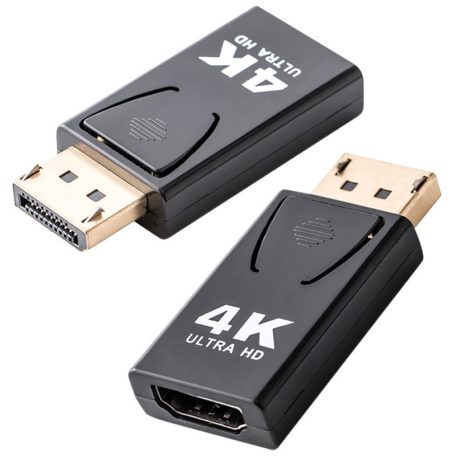 DisplayPort(apa) -> HDMI(anya) átalakitó adapter, HD 1080P, fekete