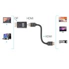 DisplayPort(apa) -> HDMI(anya) átalakitó adapter, HD 1080P, fekete