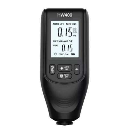 Autós festék rétegvastagság mérő, hordozható festékréteg vastagságmérő eszköz, alumínium- vagy autóipari acél felületeken, fekete