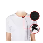 Lavalier sztereó mikrofon, csiptetős, USB-C csatlakozóval, mobiltelefon/tablet/laptophoz, szélzaj-védő szivaccsal, fekete
