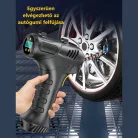 Hordozható autós kompresszor, multifunkcionális vezetékes elektromos pumpa, Autó/Motor/Kerékpár gumikhoz, Labdákhoz, fekete