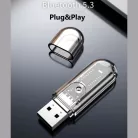 Bluetooth adapter, USB interfész, Plug&Play, Bluetooth V5.3, Kompatibilis Windows 10/11, MacOS, Linux rendszerekkel, átlátszó