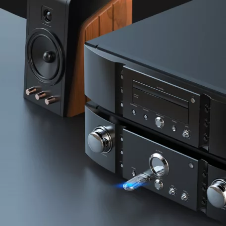 Bluetooth adapter, USB interfész, Plug&Play, Bluetooth V5.3, Kompatibilis Windows 10/11, MacOS, Linux rendszerekkel, átlátszó
