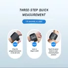 Digitális vérnyomásmérő, csuklós, LED kijelző, gyors automatikus mérés, 99 memória, USB töltés, fekete
