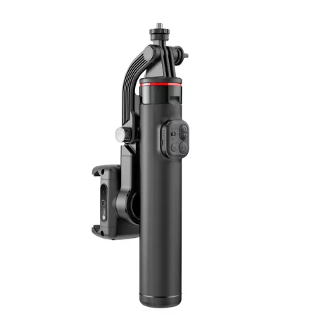 Mobiltelefon Képstabilizátor, AI követési technológia Gimbal, 1 tengelyes, tripodos szelfibot, 8 óra működési idő, fekete