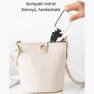 BOOYIIN® Hordozható LED szelfi világítás, mobiltelefonhoz/laptophoz, 360°-ban forgatható, állítható fényerő és színhőmérséklet, fekete