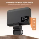 BOOYIIN® Hordozható LED szelfi világítás, mobiltelefon/laptophoz, 360°-ban forgatható, fényképezéshez/videókhoz/sminkhez, állítható fényerő és színhőmérséklet, fekete