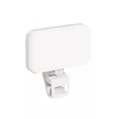   BOOYIIN® Hordozható LED szelfi világítás, mobiltelefonhoz/laptophoz, 360°-ban forgatható, fényképezéshez/videókhoz/sminkhez, állítható fényerő és színhőmérséklet, fehér