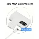 BOOYIIN® Hordozható LED szelfi világítás, mobiltelefonhoz/laptophoz, 360°-ban forgatható, fényképezéshez/videókhoz/sminkhez, állítható fényerő és színhőmérséklet, fehér