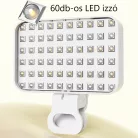 BOOYIIN® Hordozható LED szelfi világítás, mobiltelefonhoz/laptophoz, 360°-ban forgatható, fényképezéshez/videókhoz/sminkhez, állítható fényerő és színhőmérséklet, fehér