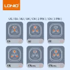 LDNIO® Univerzális utazó adapter, konnektor átalakító, EU-s aljzatba, EU/UK+AU+USA+CN csatlakozó, fekete