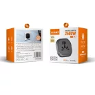 LDNIO® Univerzális utazó adapter, konnektor átalakító, EU-s aljzatba, EU/UK+AU+USA+CN csatlakozó, fekete