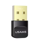 Usams® Bluetooth adapter, USB -> Bluetooth5.1, Bluetooth vevő, Plug&Play, kompatibilis Windows/Linux, fekete